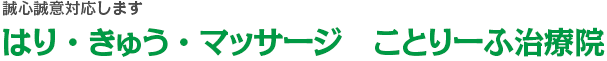 ただの訪問リハビリマッサージでいいんですか?はり・きゅう・マッサージ　ことりーふ治療院